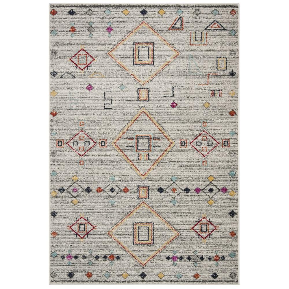 ADIRONDACK, LIGHT GREY / RED, 6' X 9', Area Rug, ADR208F-6. Picture 1