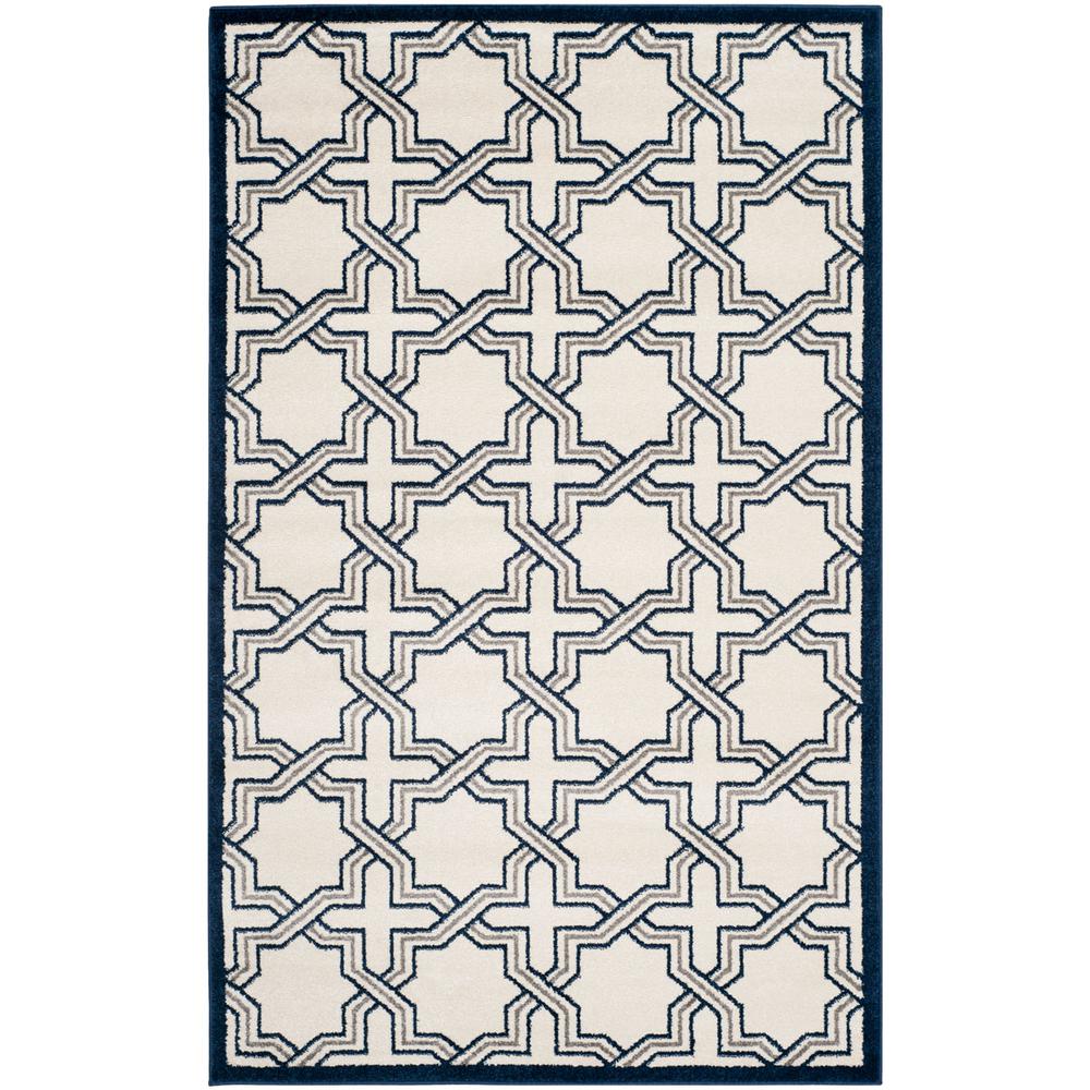 AMHERST, IVORY / NAVY, 6' X 9', Area Rug, AMT413M-6. Picture 1