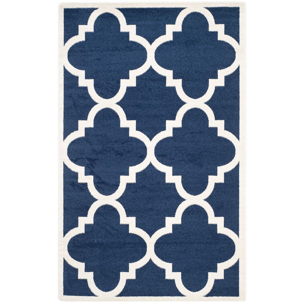 AMHERST, NAVY / BEIGE, 4' X 6', Area Rug, AMT423P-4. The main picture.