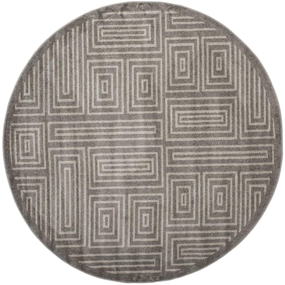 AMHERST, GREY / IVORY, 7' X 7' Round, Area Rug, AMT430C-7R. Picture 1