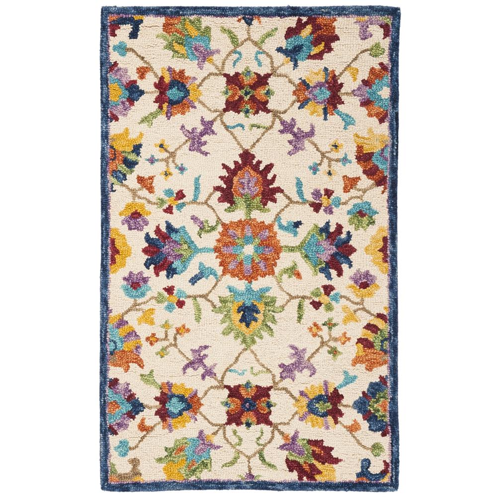 ASPEN, IVORY / BLUE, 4' X 6', Area Rug, APN509A-4. The main picture.