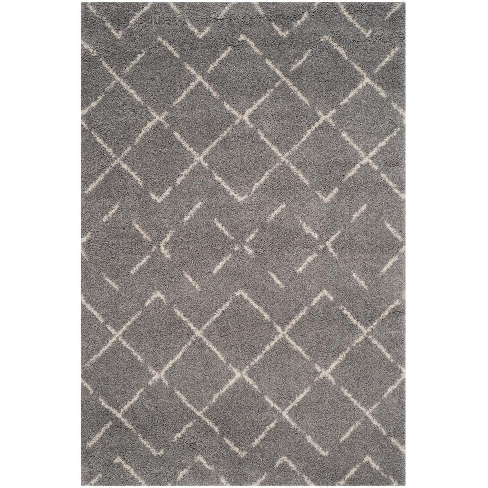 ARIZONA SHAG, GREY / IVORY, 4' X 6', Area Rug, ASG743D-4. Picture 1