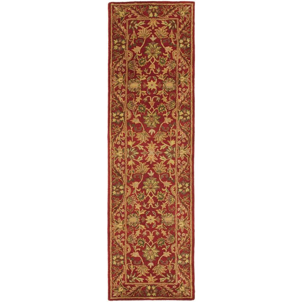 ANTIQUITY, RED / RED, 2'-3" X 10', Area Rug. Picture 1