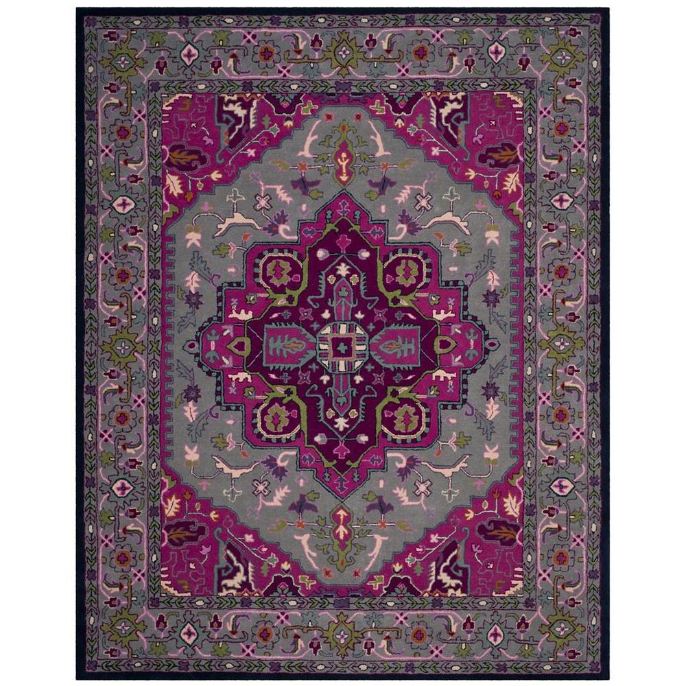 Bellagio, GREY / PINK, 9' X 12', Area Rug. Picture 1