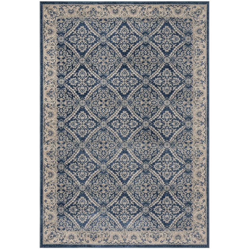 BRENTWOOD, NAVY / CREME, 5'-3" X 7'-6", Area Rug, BNT863N-5. Picture 1
