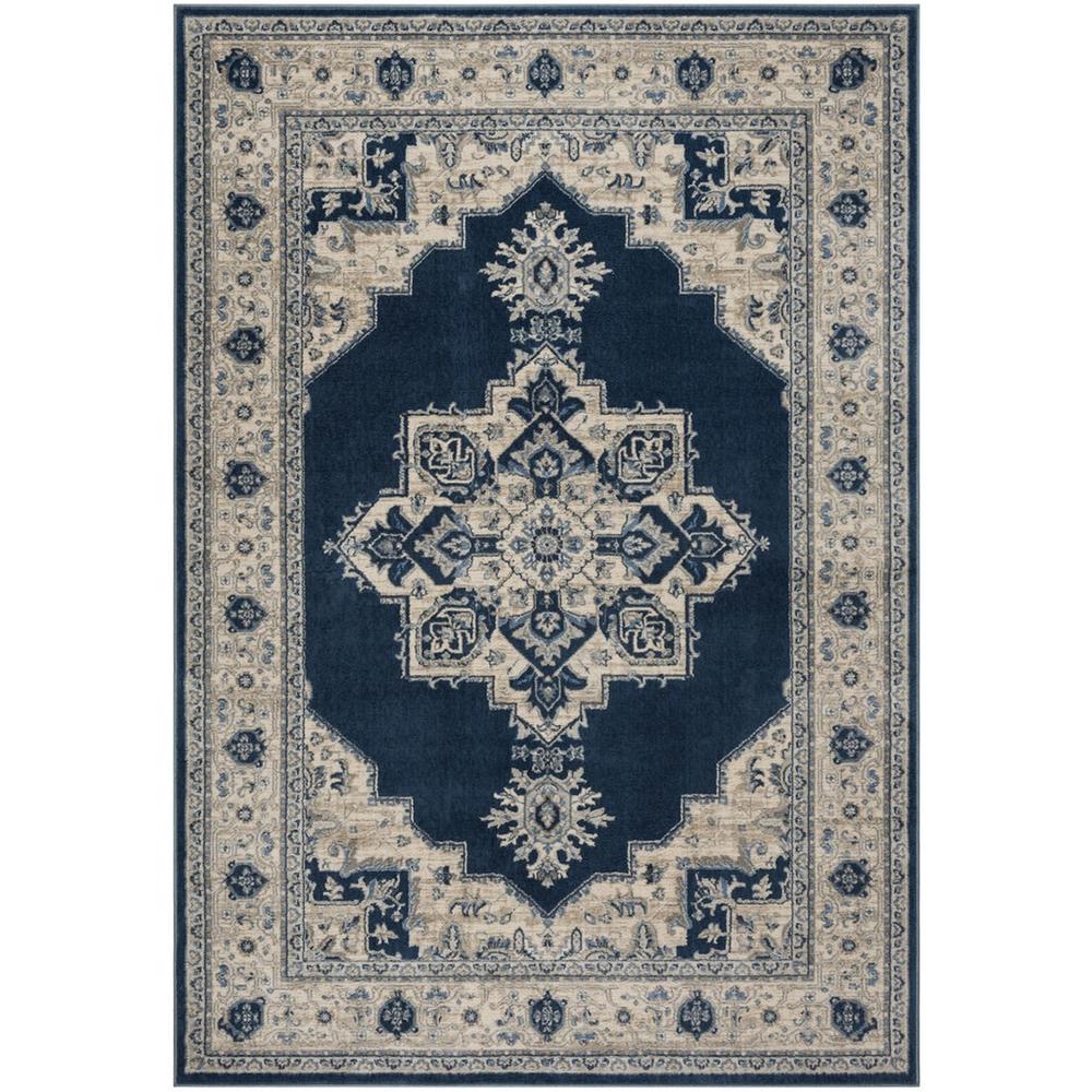 BRENTWOOD, NAVY / CREME, 3' X 5', Area Rug, BNT865N-3. Picture 1