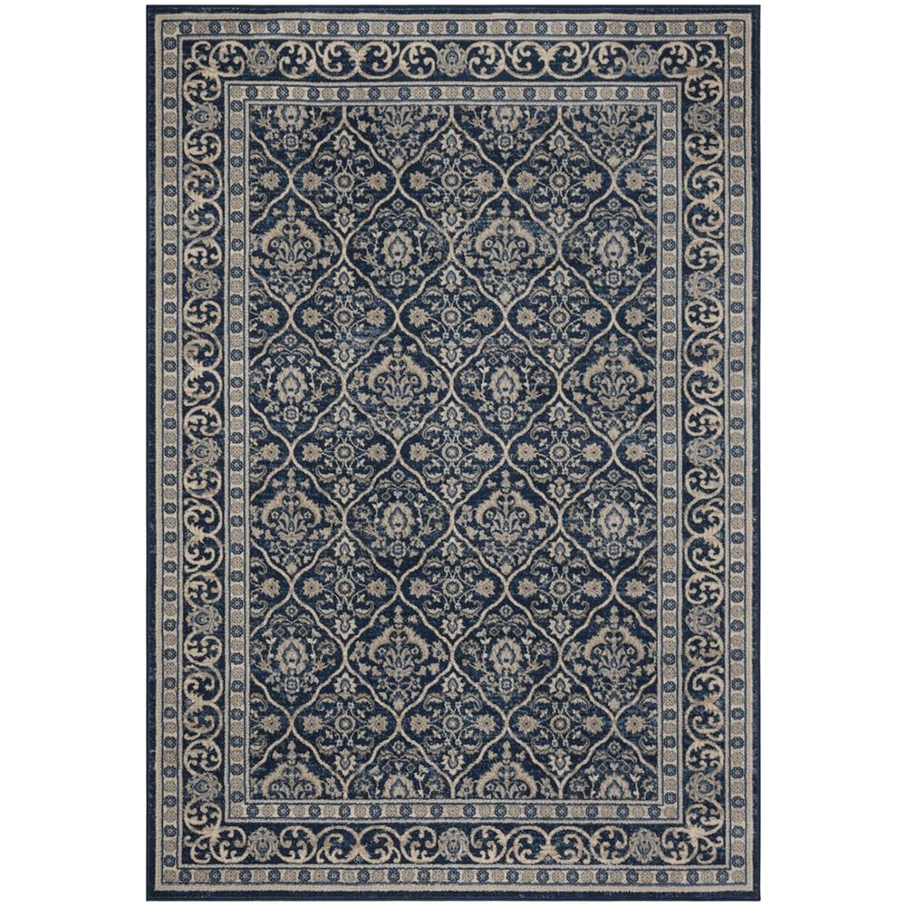 BRENTWOOD, NAVY / LIGHT GREY, 3' X 5', Area Rug, BNT870M-3. Picture 1
