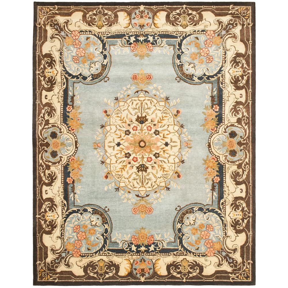 BERGAMA, LIGHT BLUE / IVORY, 9' X 12', Area Rug, BRG141A-9. Picture 1