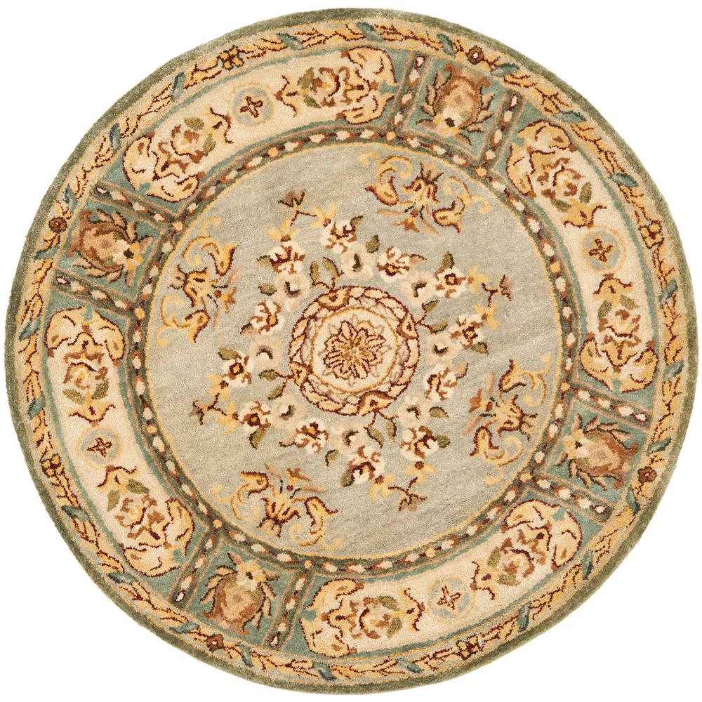 BERGAMA, LIGHT BLUE / IVORY, 8' X 8' Round, Area Rug, BRG174A-8R. Picture 1