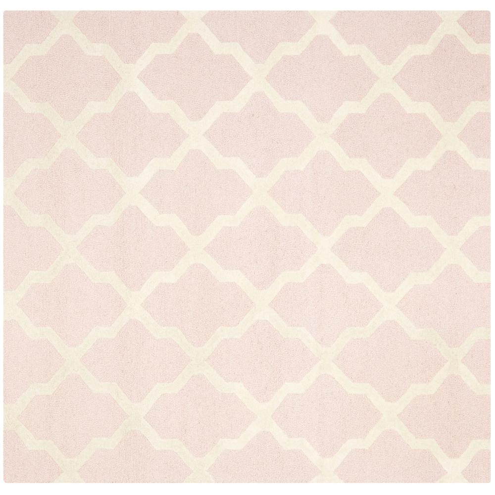 CAMBRIDGE, LIGHT PINK / IVORY, 8' X 8' Square, Area Rug, CAM121M-8SQ. The main picture.