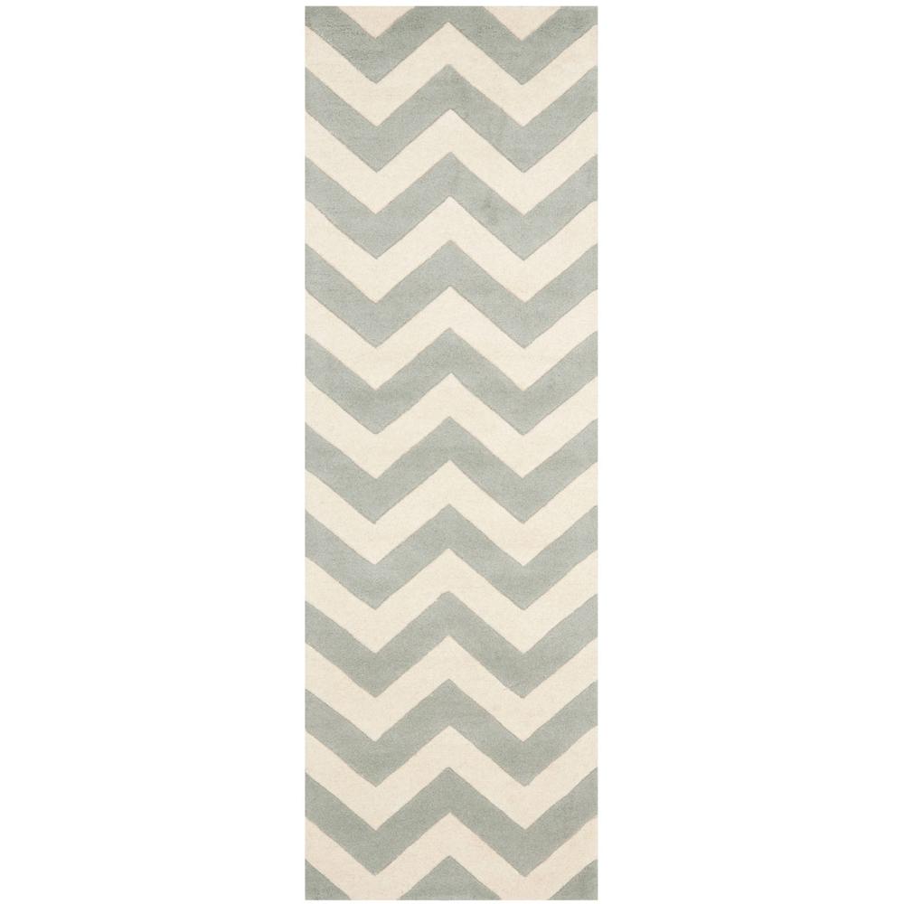 CHATHAM, GREY / IVORY, 2'-3" X 15', Area Rug, CHT715E-215. Picture 1