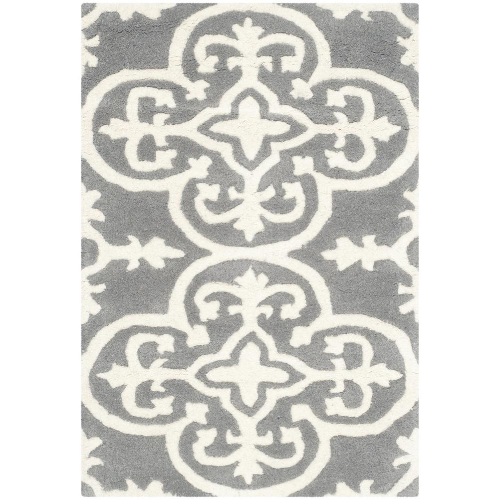 CHATHAM, DARK GREY / IVORY, 3' X 5', Area Rug, CHT729D-3. Picture 1