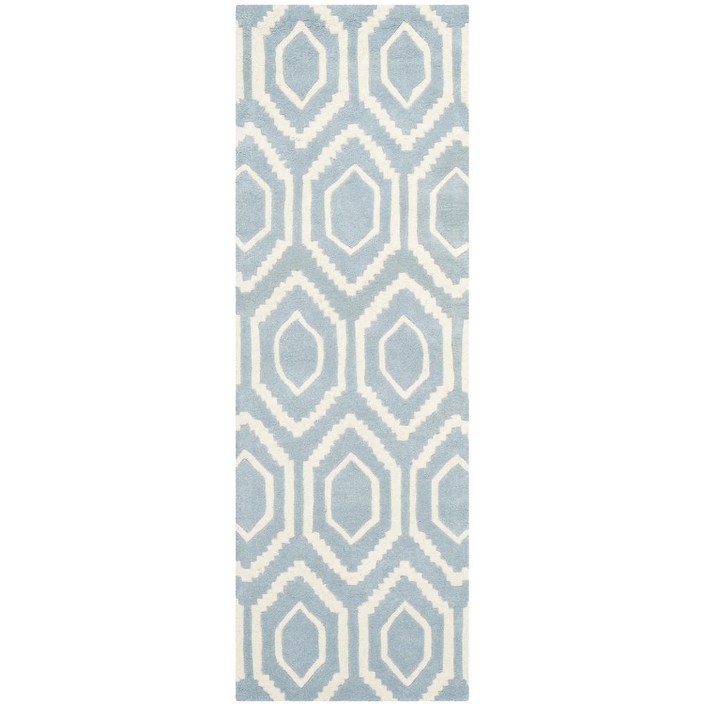 CHATHAM, BLUE / IVORY, 2'-3" X 7', Area Rug, CHT731B-27. Picture 1