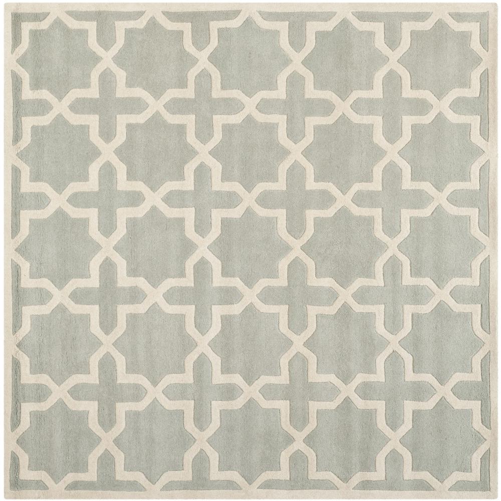 CHATHAM, GREY / IVORY, 7' X 7' Square, Area Rug, CHT732E-7SQ. Picture 1