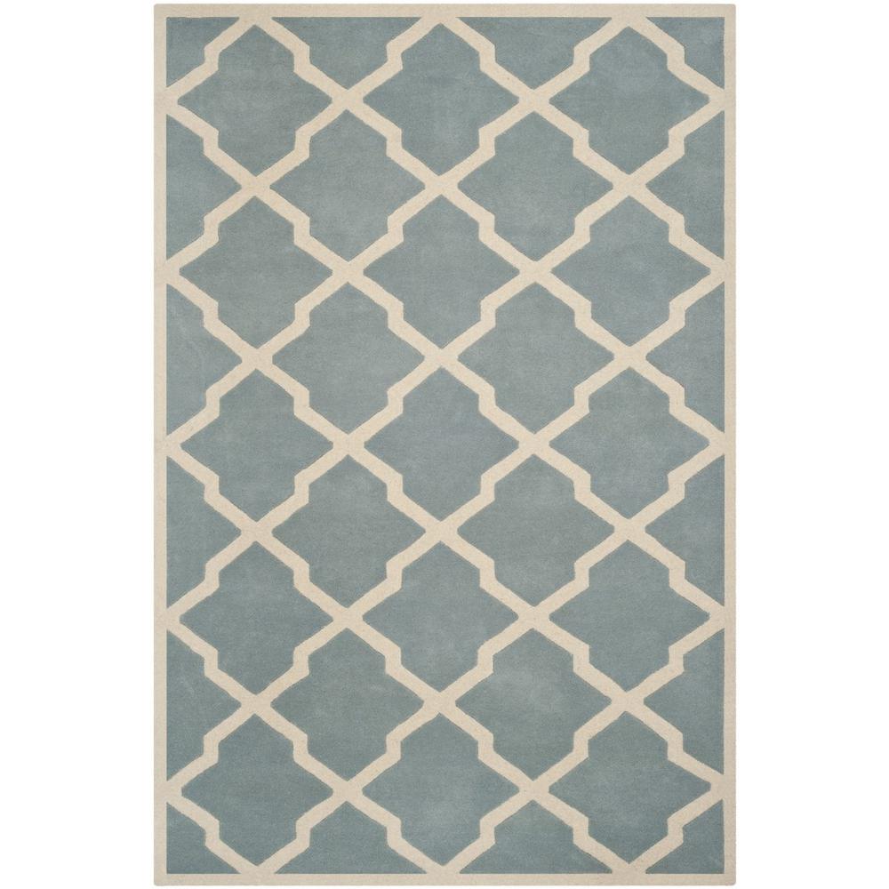 CHATHAM, BLUE / IVORY, 6' X 9', Area Rug, CHT735B-6. Picture 1