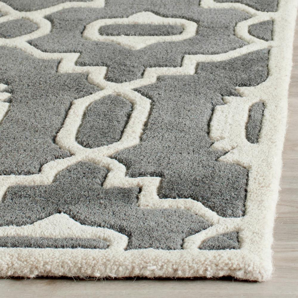 CHATHAM, DARK GREY / IVORY, 2'-3" X 9', Area Rug, CHT745D-29. Picture 1