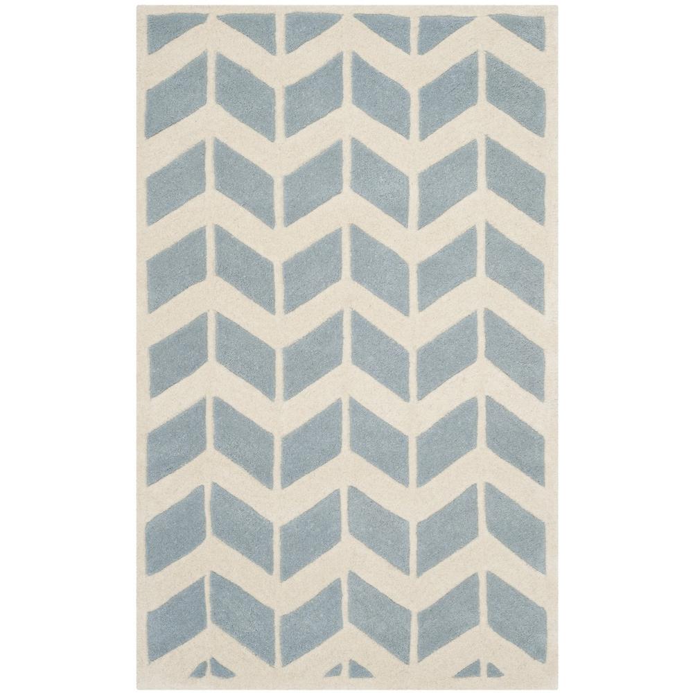 CHATHAM, BLUE / IVORY, 5' X 8', Area Rug, CHT746B-5. Picture 1