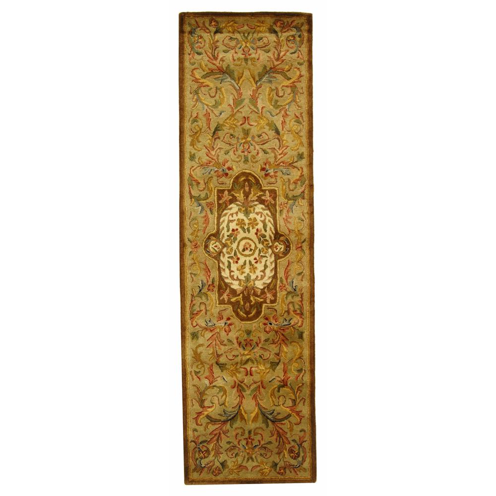 CLASSIC, BEIGE / OLIVE, 2'-3" X 8', Area Rug. Picture 1
