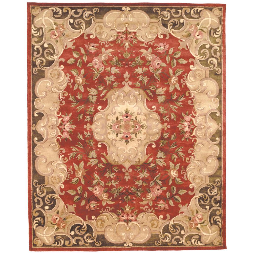 CLASSIC, RUST / GREEN, 8'-3" X 11', Area Rug. Picture 1
