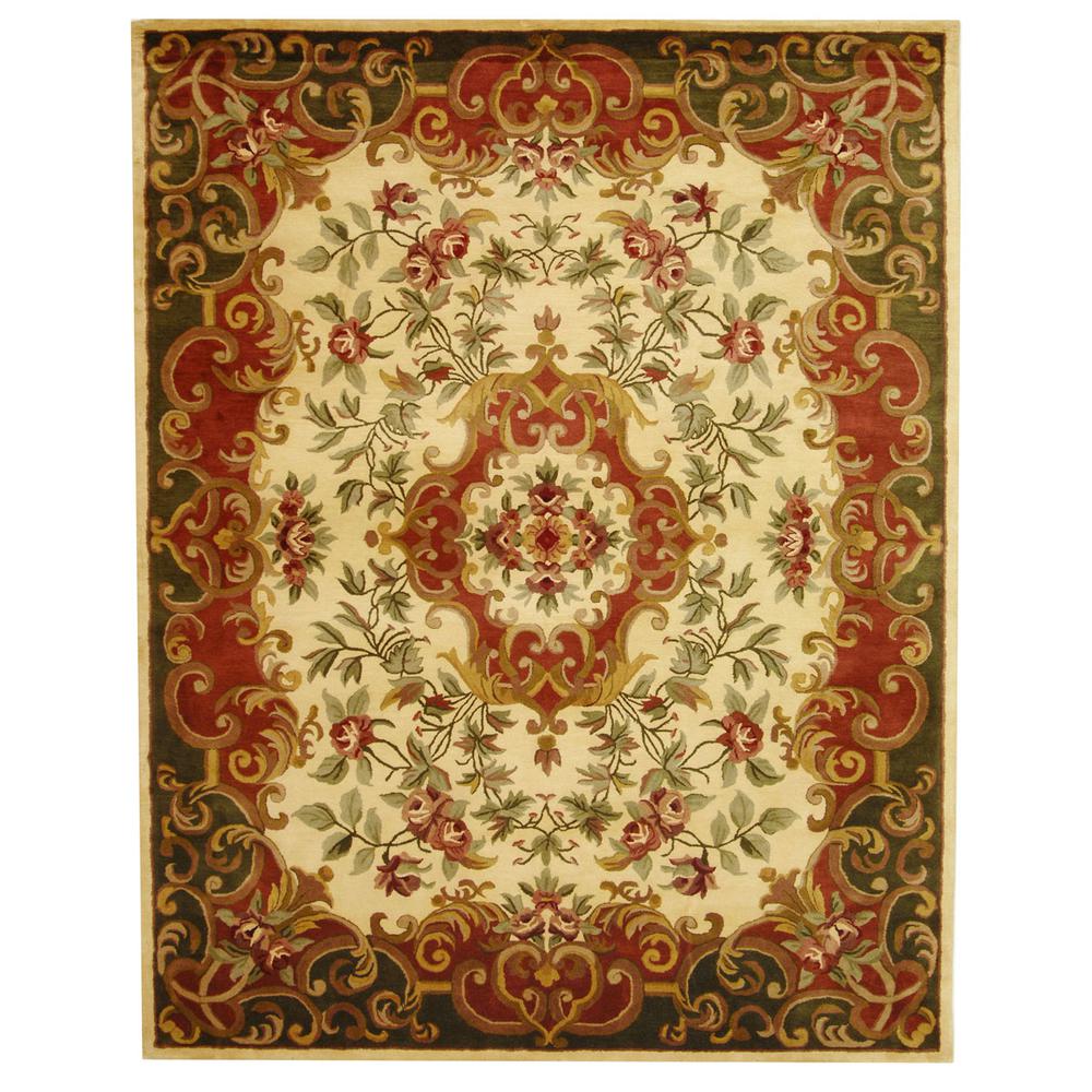 CLASSIC, IVORY / GREEN, 8'-3" X 11', Area Rug. Picture 1