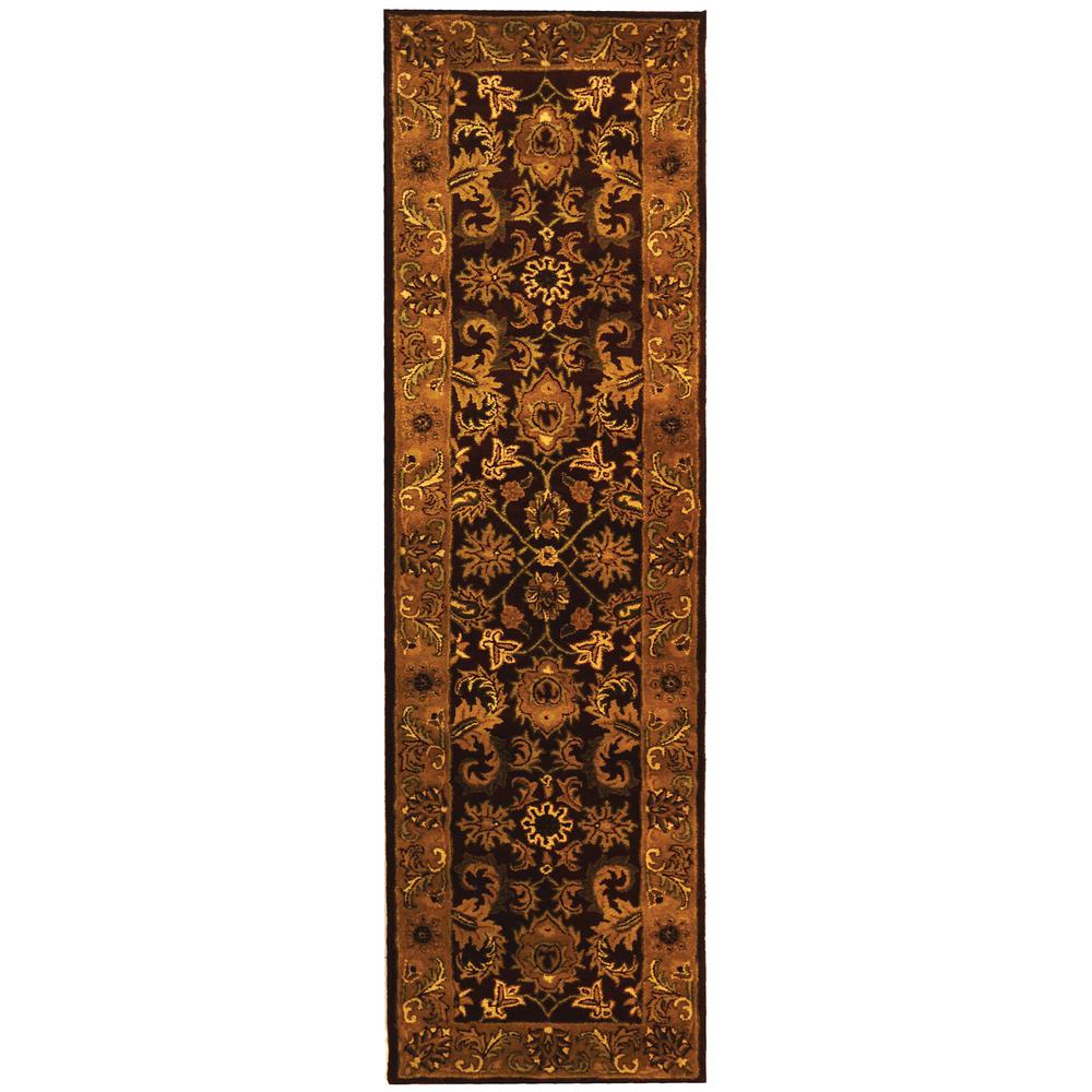 CLASSIC, BURGUNDY / BLACK, 2'-3" X 8', Area Rug, CL239B-28. Picture 1