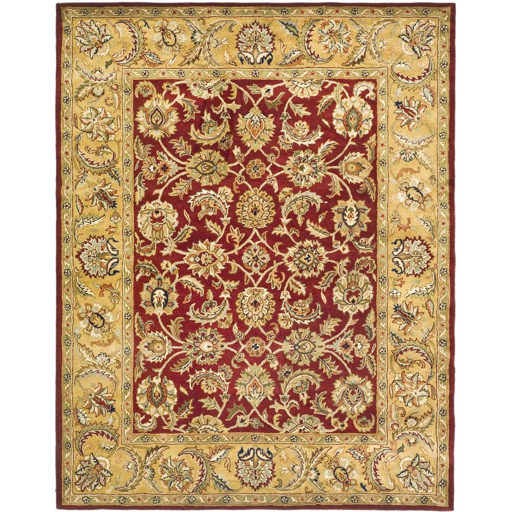 CLASSIC, RED / GOLD, 8'-3" X 11', Area Rug. The main picture.