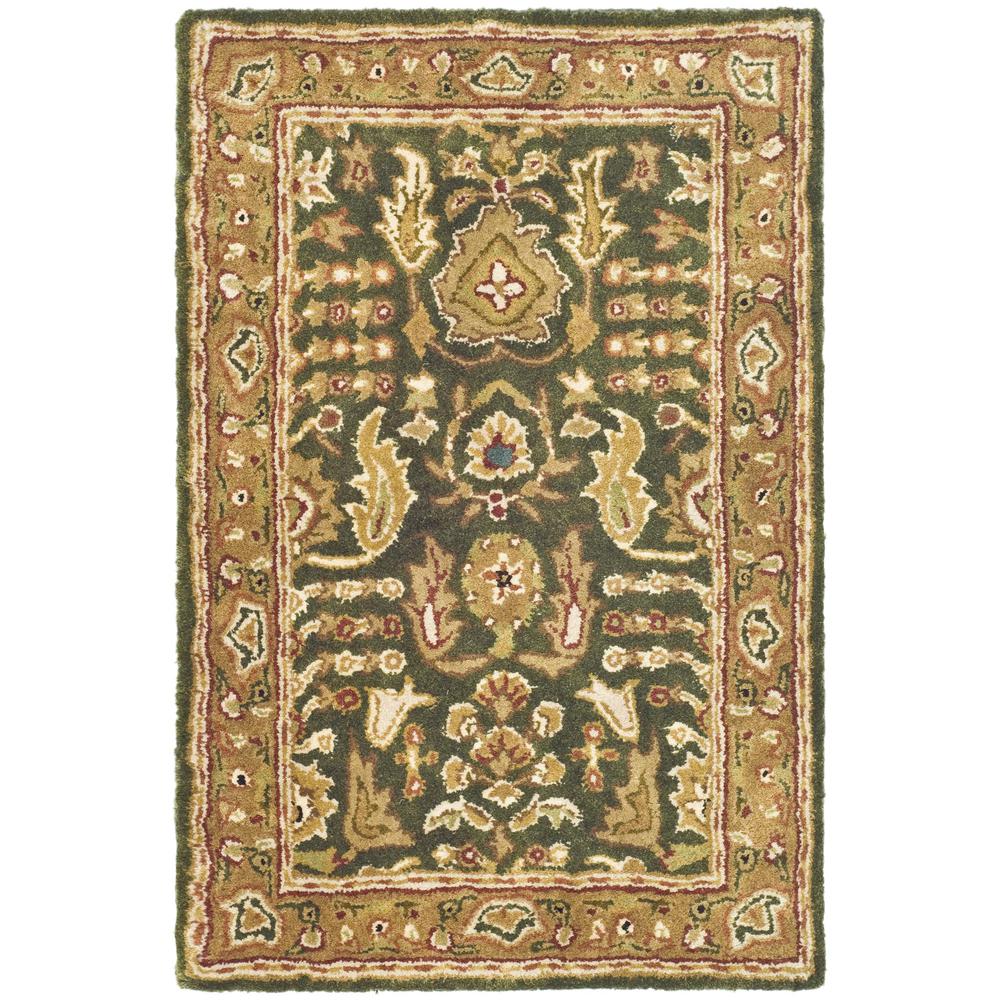 CLASSIC, LIGHT GREEN / GOLD, 3' X 5', Area Rug, CL764B-3. Picture 1
