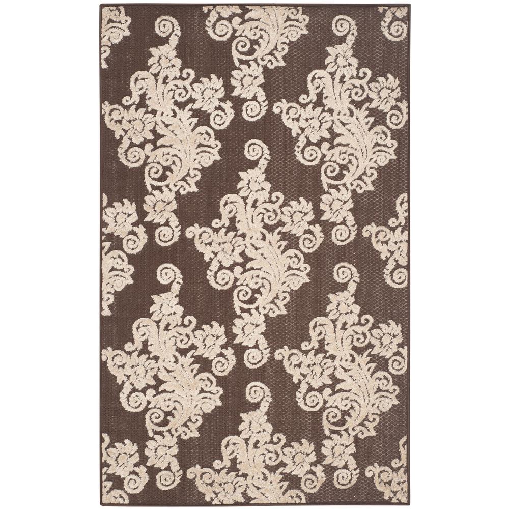 COTTAGE, BROWN / BEIGE, 6'-7" X 9'-6", Area Rug, COT909D-6. Picture 1