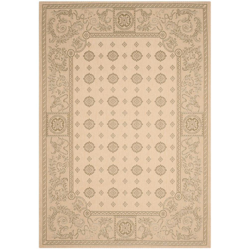 COURTYARD, NATURAL / OLIVE, 6'-7" X 6'-7" Round, Area Rug, CY1356-1E01-7R. Picture 1