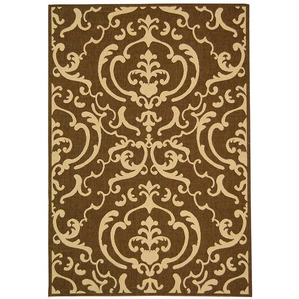 COURTYARD, CHOCOLATE / NATURAL, 6'-7" X 6'-7" Square, Area Rug, CY2663-3409-7SQ. Picture 1