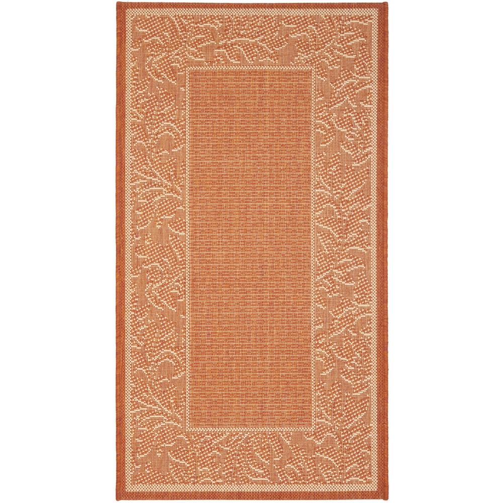 COURTYARD, TERRACOTTA / NATURAL, 2'-7" X 5', Area Rug, CY2666-3202-3. Picture 1