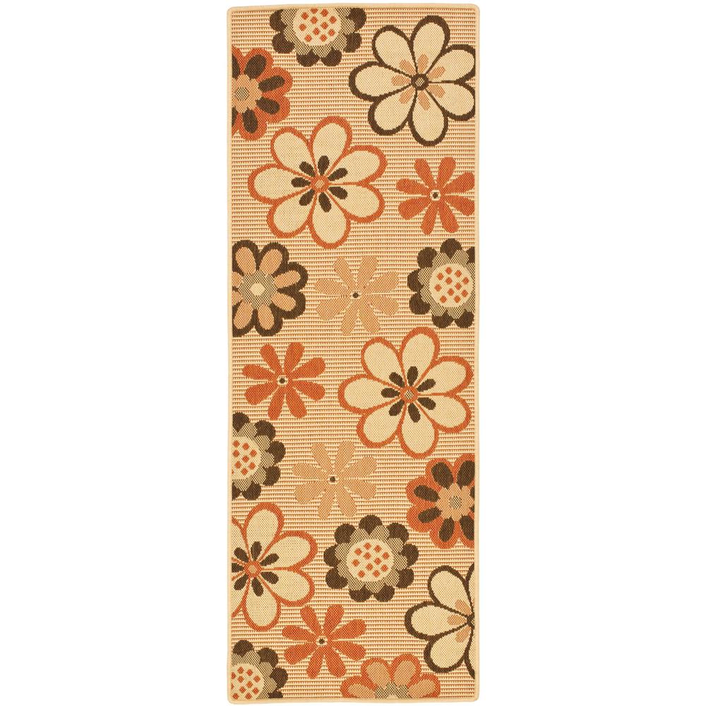 COURTYARD, NATURAL BROWN / TERRACOTTA, 2'-7" X 5', Area Rug. Picture 1