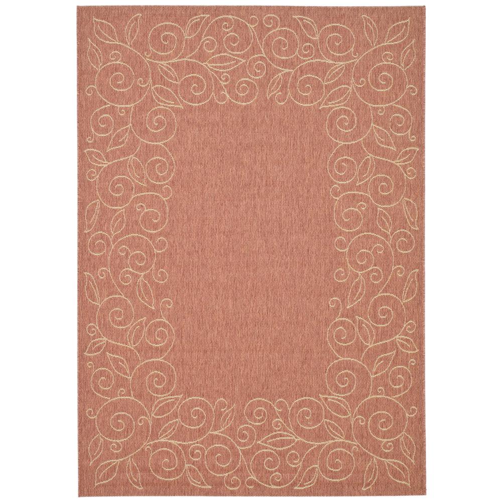 COURTYARD, TERRACOTTA / BEIGE, 5'-3" X 7'-7", Area Rug, CY5139A-5. Picture 1
