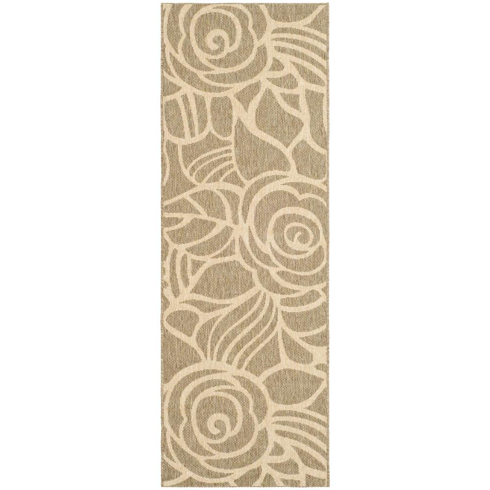 COURTYARD, COFFEE / SAND, 2'-7" X 8'-2", Area Rug, CY5141B-38. Picture 1
