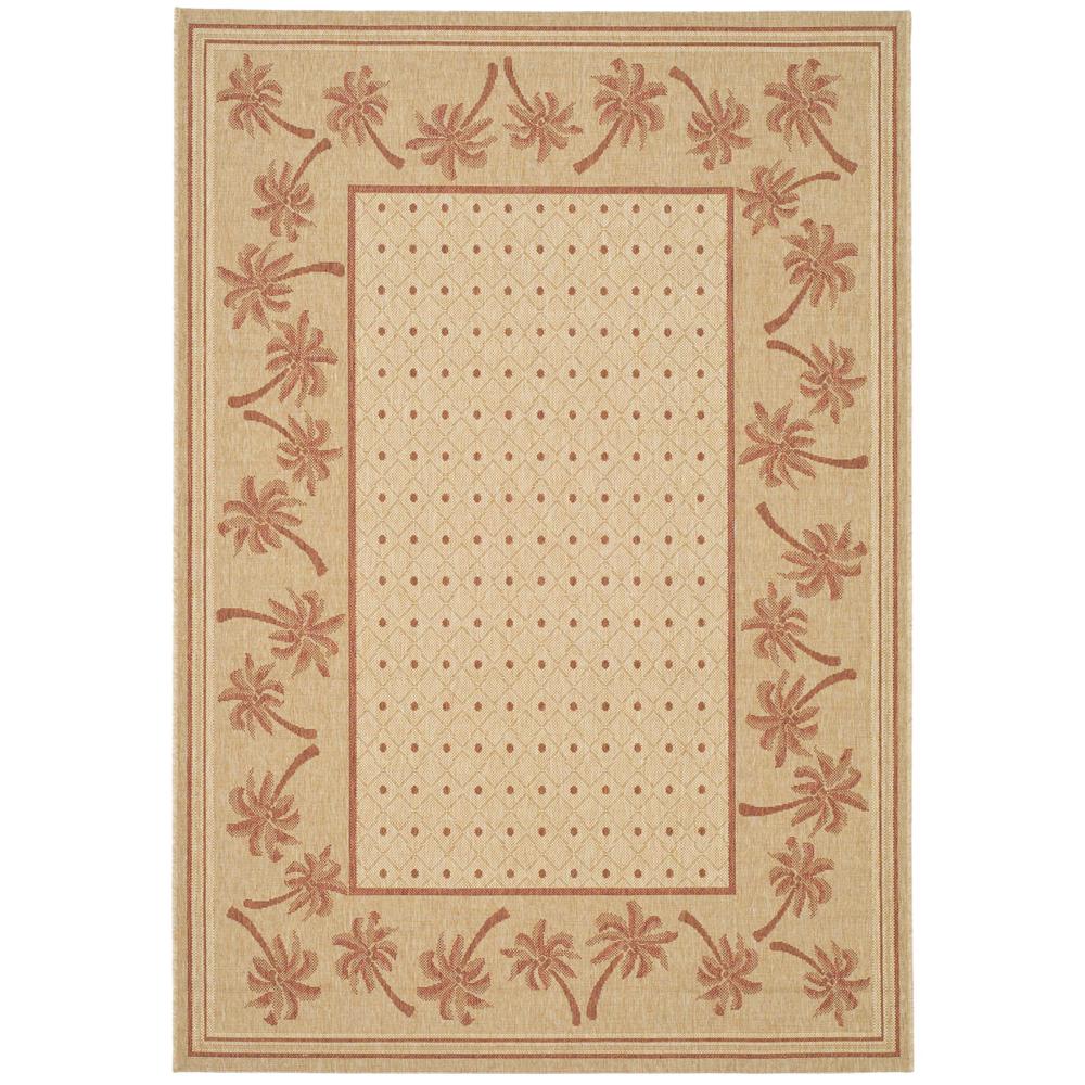 COURTYARD, IVORY / RUST, 5'-3" X 7'-7", Area Rug. Picture 1