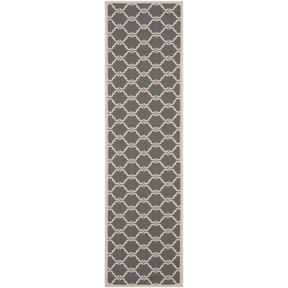 COURTYARD, ANTHRACITE / BEIGE, 2'-3" X 8', Area Rug, CY6009-246-28. Picture 1