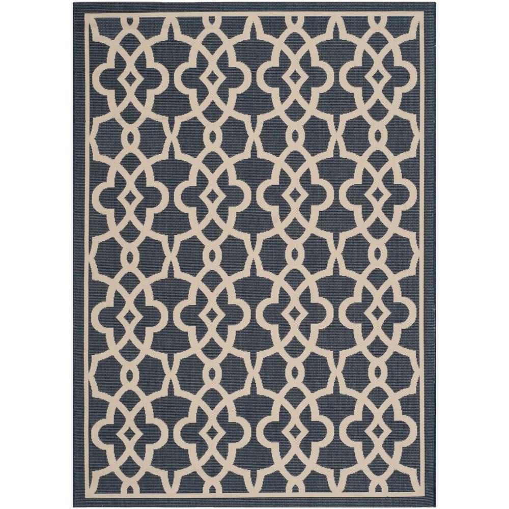 COURTYARD, NAVY / BEIGE, 6'-7" X 9'-6", Area Rug, CY6071-268-6. Picture 1