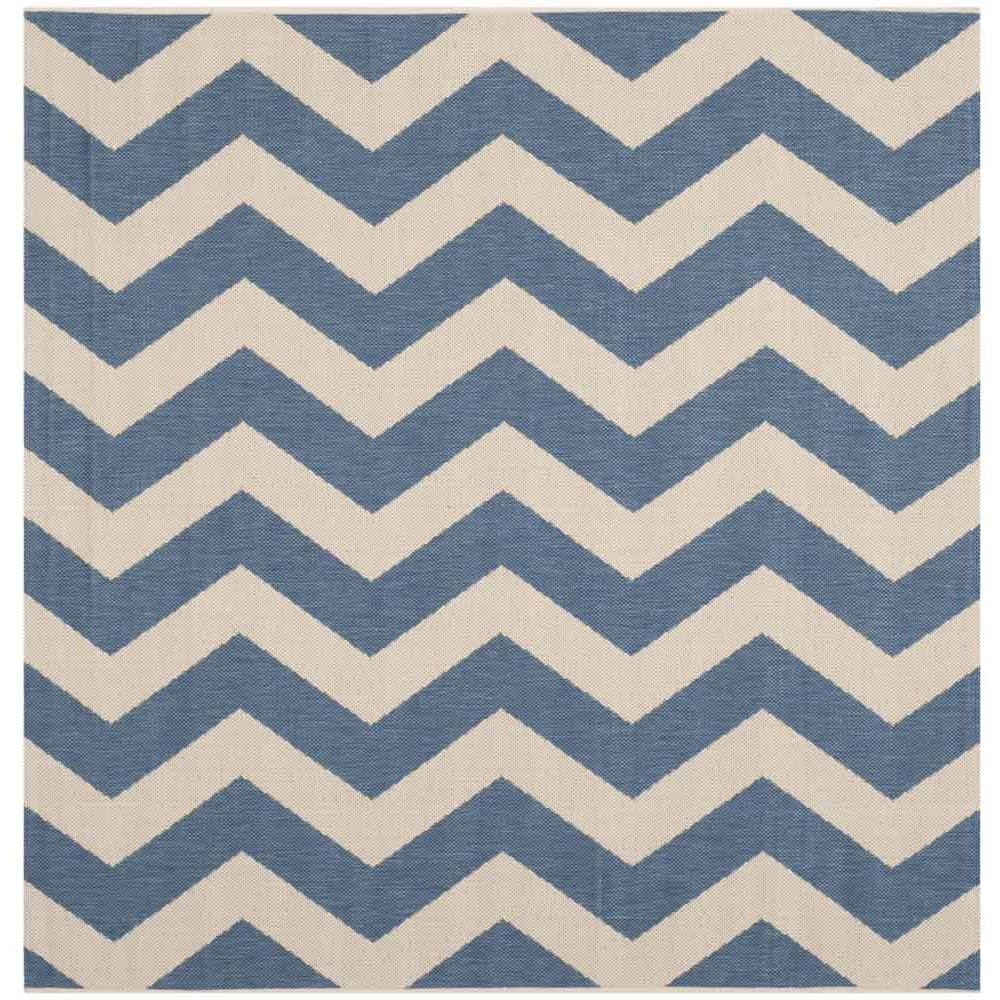 COURTYARD, BLUE / BEIGE, 6'-7" X 6'-7" Square, Area Rug, CY6245-243-7SQ. Picture 1