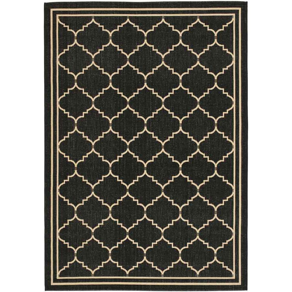 COURTYARD, BLACK / CREME, 6'-7" X 9'-6", Area Rug, CY6889-26-6. Picture 1