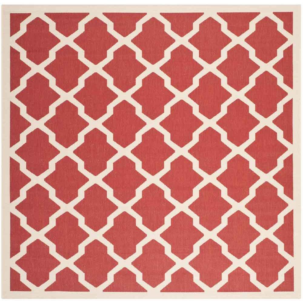 COURTYARD, RED / BONE, 7'-10" X 7'-10" Square, Area Rug, CY6903-248-8SQ. Picture 1