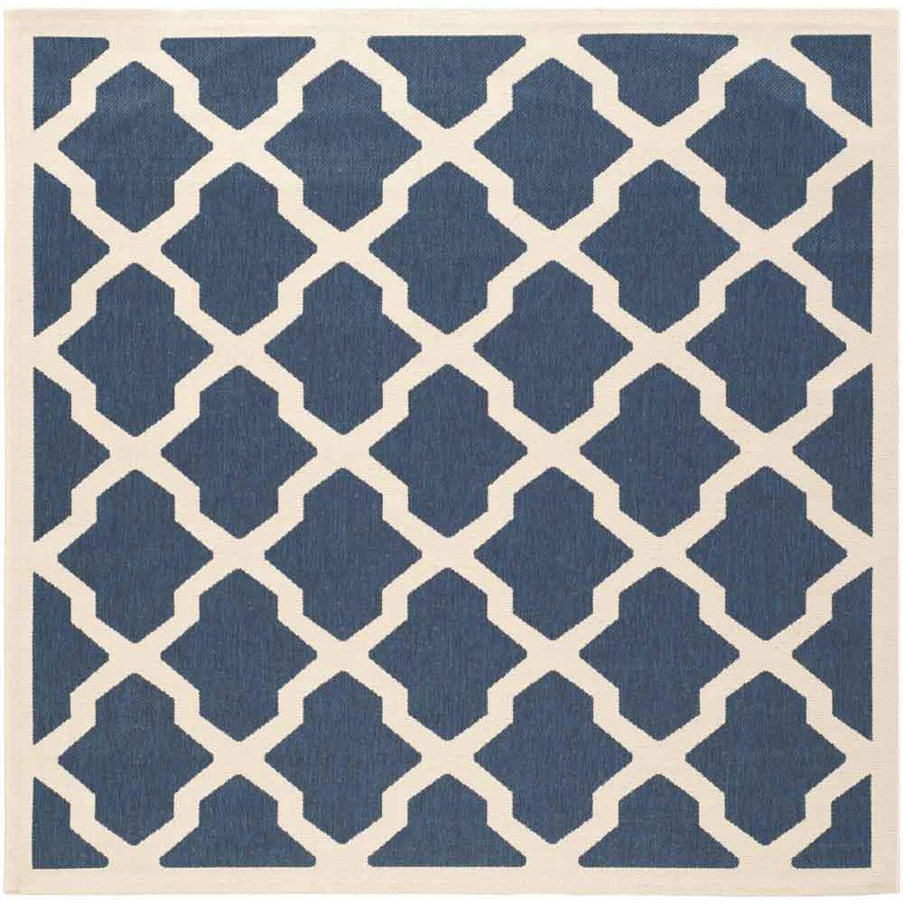 COURTYARD, NAVY / BEIGE, 6'-7" X 6'-7" Square, Area Rug, CY6903-268-7SQ. Picture 1