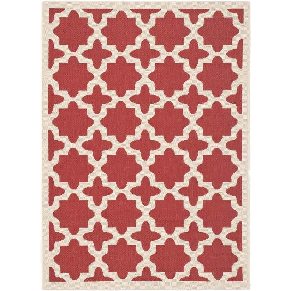 COURTYARD, RED / BONE, 6'-7" X 9'-6", Area Rug, CY6913-248-6. Picture 1