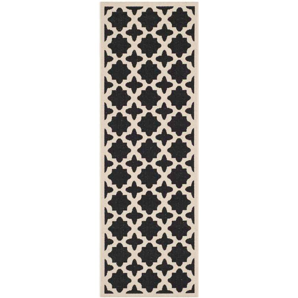 COURTYARD, BLACK / BEIGE, 2'-3" X 14', Area Rug, CY6913-266-214. Picture 1
