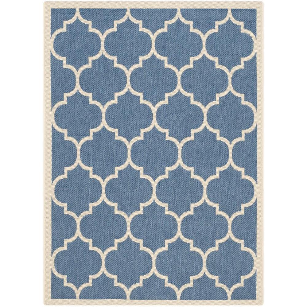 COURTYARD, BLUE / BEIGE, 6'-7" X 9'-6", Area Rug, CY6914-243-6. Picture 1