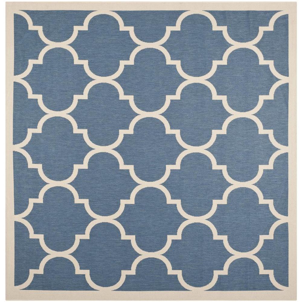 COURTYARD, BLUE / BEIGE, 7'-10" X 7'-10" Square, Area Rug, CY6914-243-8SQ. Picture 1