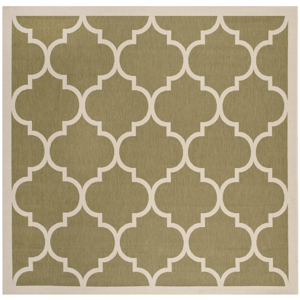COURTYARD, GREEN / BEIGE, 7'-10" X 7'-10" Square, Area Rug, CY6914-244-8SQ. Picture 1