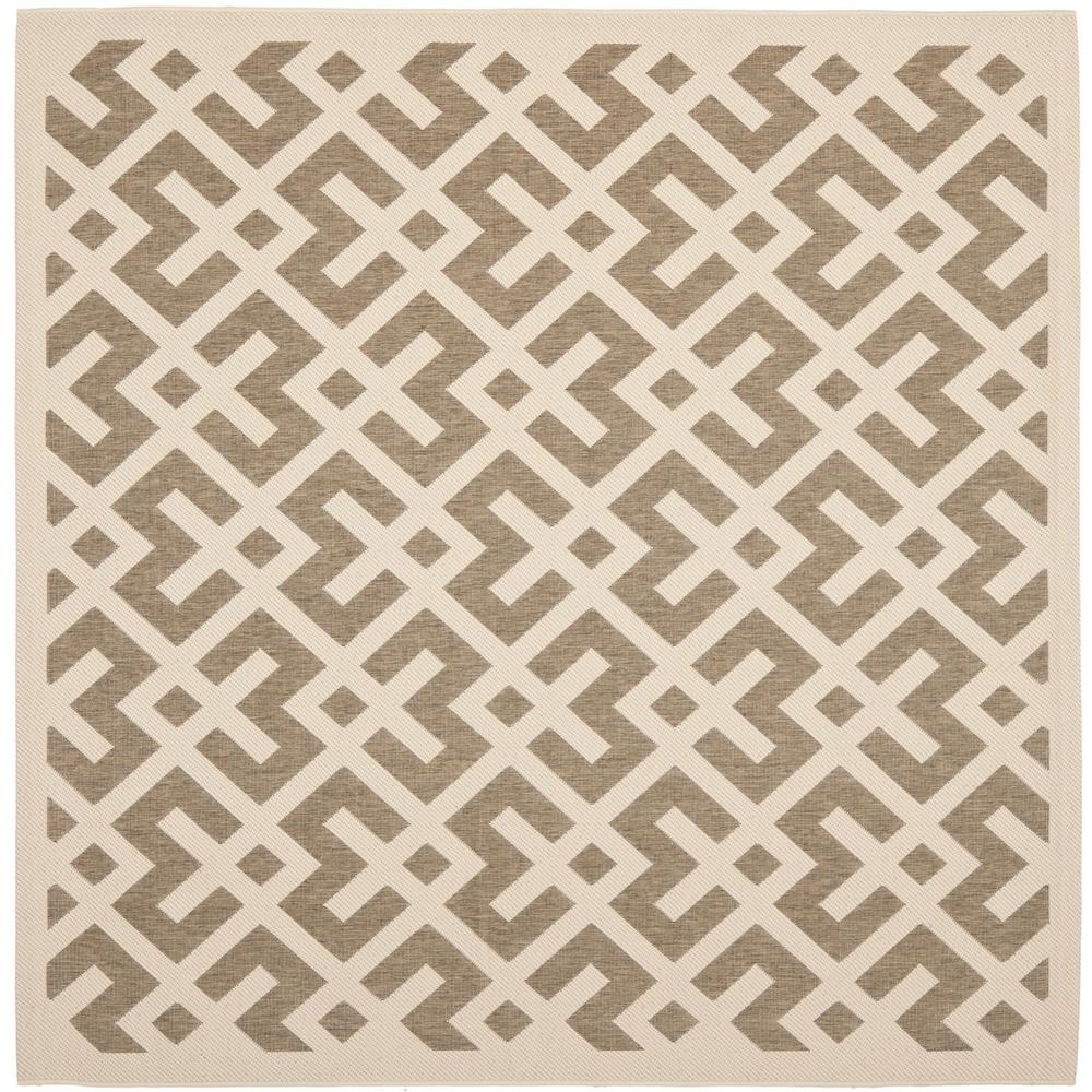 COURTYARD, BROWN / BONE, 6'-7" X 6'-7" Square, Area Rug, CY6915-232-7SQ. Picture 1