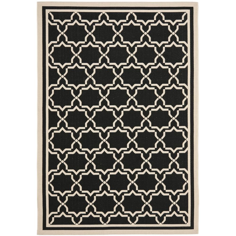 COURTYARD, BLACK / BEIGE, 6'-7" X 9'-6", Area Rug, CY6916-226-6. Picture 1