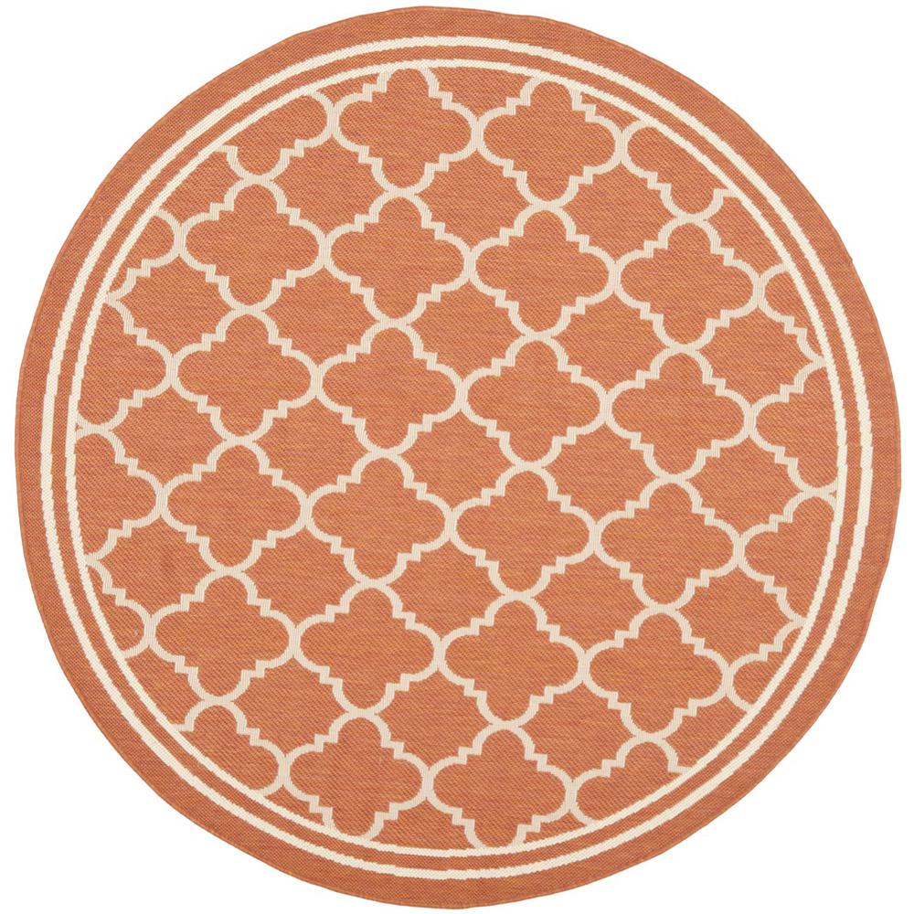 COURTYARD, TERRACOTTA / BONE, 6'-7" X 6'-7" Round, Area Rug, CY6918-241-7R. Picture 1