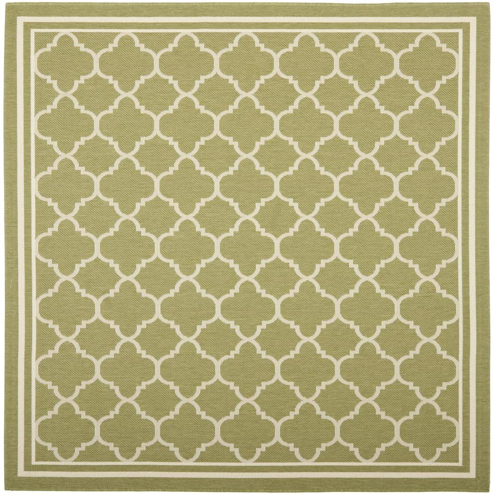 COURTYARD, GREEN / BEIGE, 6'-7" X 6'-7" Square, Area Rug, CY6918-244-7SQ. Picture 1